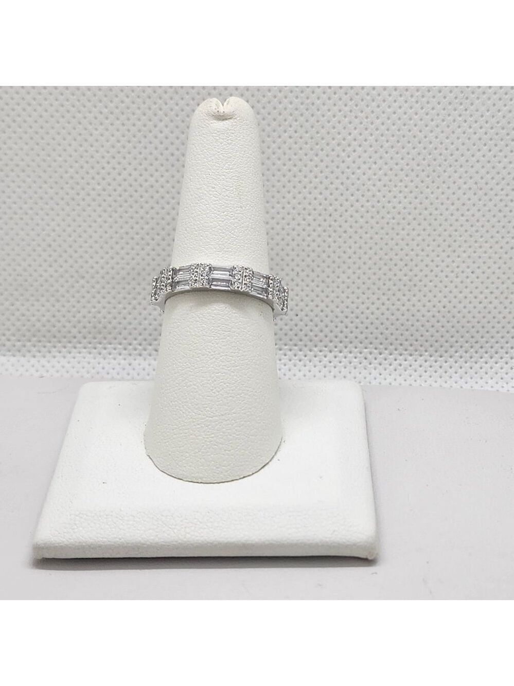 Brand New Sterling Silver 925 White Gemstone & CZ Ring